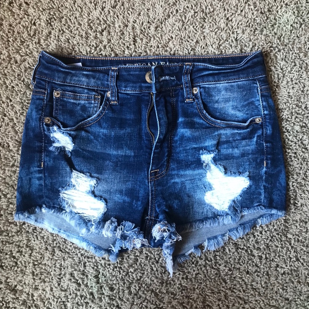 Womens Ripped American Eagle Jean Shorts